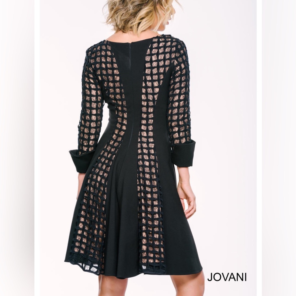 Jovani Prom 39367 Black/Nude Size 14 - Picture 2 of 7